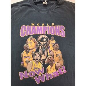 LA Lakers 2009 World Champions Now What T‎ Shirt Kobe Bryant Finals Tee Mens 4XL
